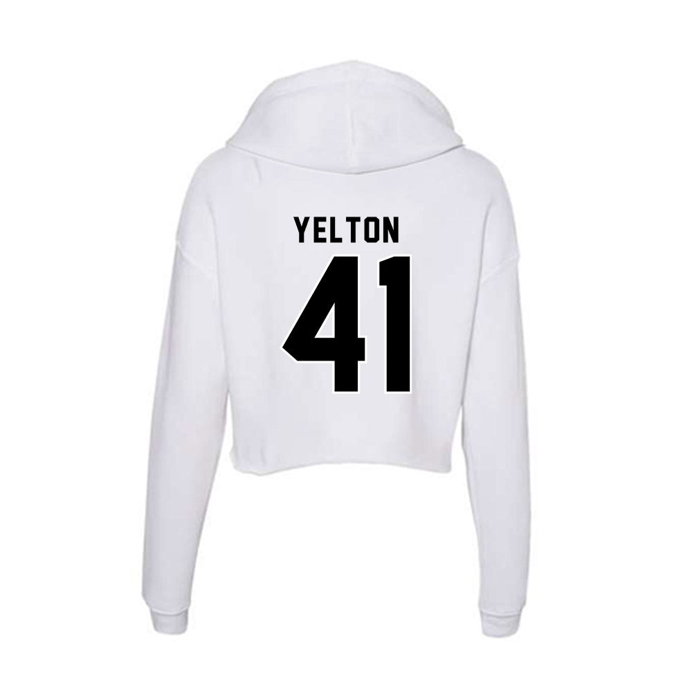 Providence - NCAA Men's Lacrosse : Trent Yelton - Women's Crop Fleece Hoodie-1