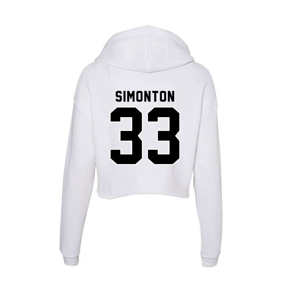 Providence - NCAA Men's Lacrosse : Chris Simonton - Women's Crop Fleece Hoodie-1