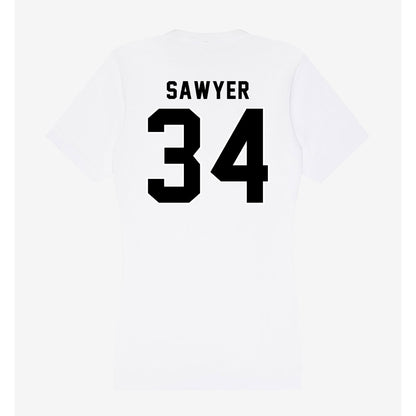 Providence - NCAA Men's Ice Hockey : Logan Sawyer - Women's V-Neck T-Shirt-1