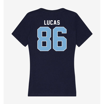 The Citadel - NCAA Football : Noah Lucas - Women's V-Neck T-Shirt-1