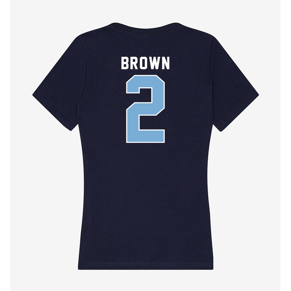 The Citadel - NCAA Football : Zyion Brown - Women's V-Neck T-Shirt-1