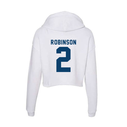 Saint Peter's - NCAA Men's Basketball : Tj Robinson - Women's Crop Fleece Hoodie-2
