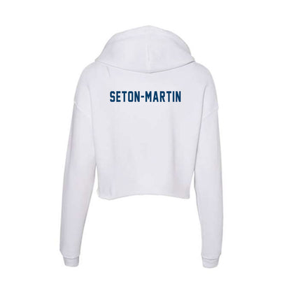 Saint Peter's - NCAA Men's Swimming & Diving : Taj Seton-Martin - Women's Crop Fleece Hoodie-2