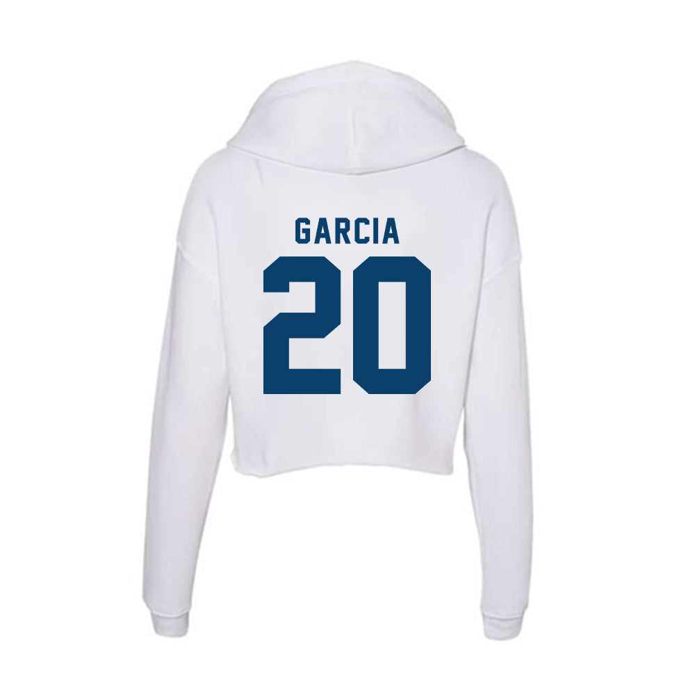 Saint Peter's - NCAA Men's Soccer : Bryan Garcia - Women's Crop Fleece Hooded Sweatshirt-3