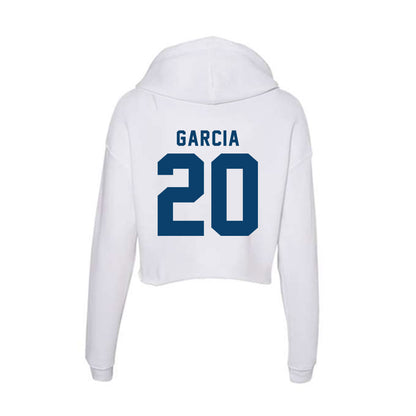 Saint Peter's - NCAA Men's Soccer : Bryan Garcia - Women's Crop Fleece Hooded Sweatshirt-3