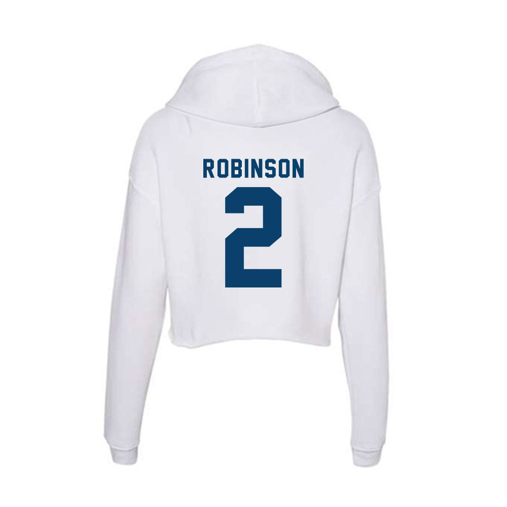 Saint Peter's - NCAA Men's Basketball : Tj Robinson - Women's Crop Fleece Hoodie-3