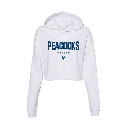 Saint Peter's - NCAA Men's Soccer : Thomas Helgheim - Women's Crop Fleece Hooded Sweatshirt-1