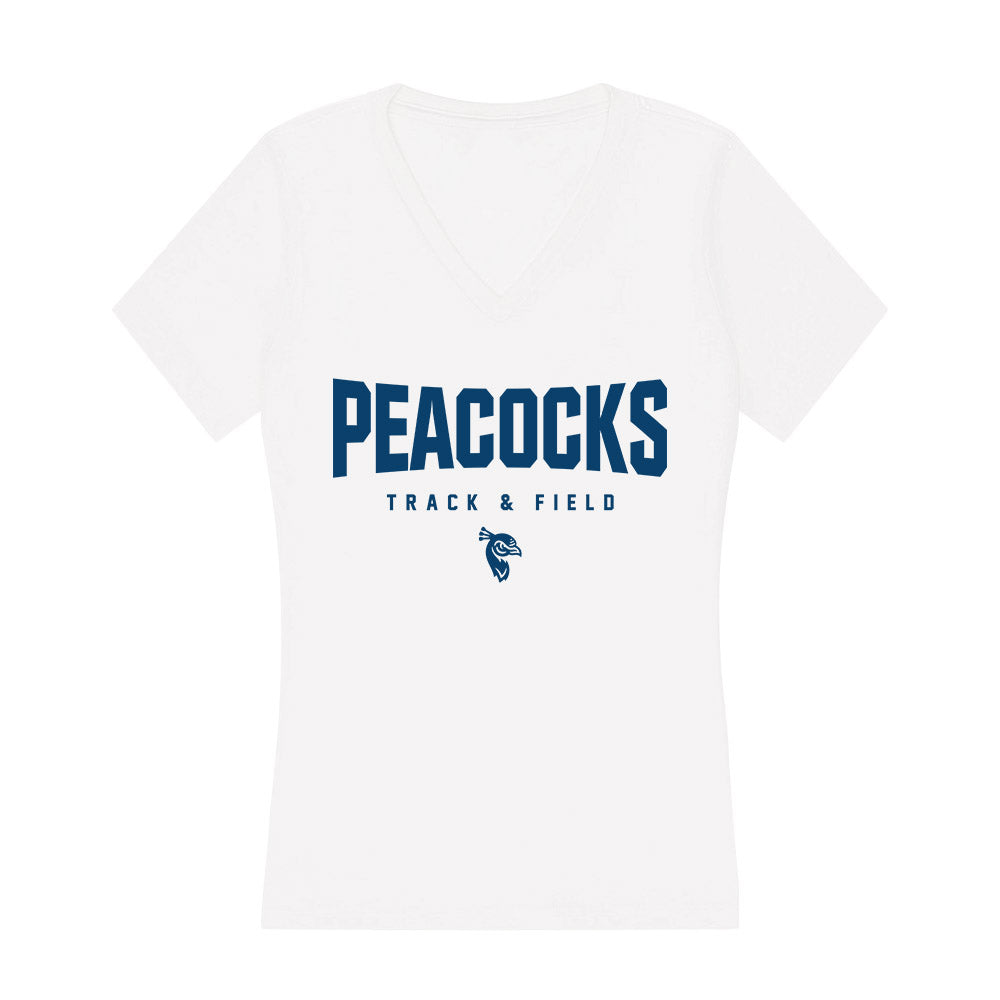 Saint Peter's - NCAA Men's Track & Field : Michael Amaker - Women's V-Neck T-Shirt-0