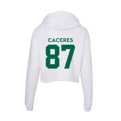 Illinois Wesleyan - NCAA Football : Anthony Caceres - Women's Crop Fleece Hoodie-1