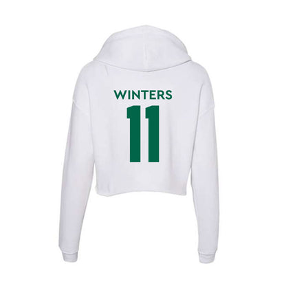 Illinois Wesleyan - NCAA Football : Deon Winters - Women's Crop Fleece Hoodie-1