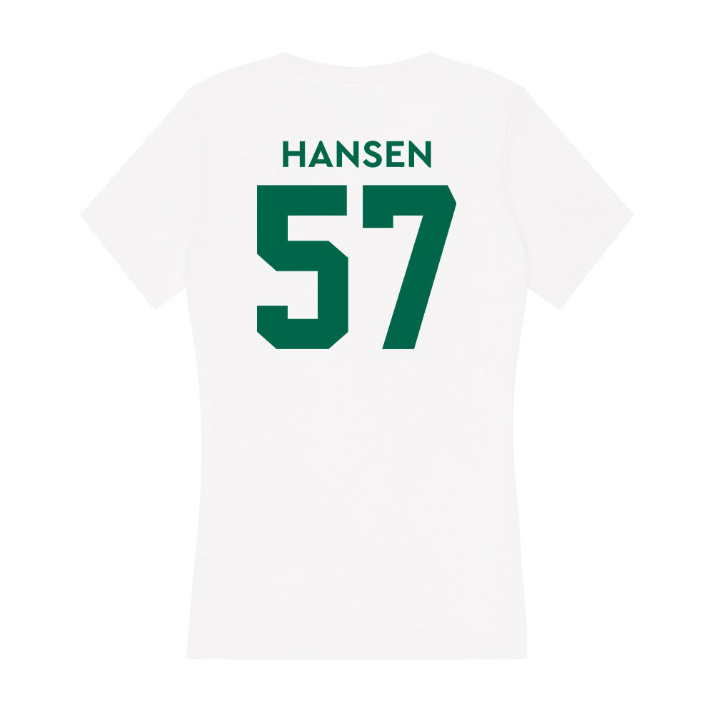 Illinois Wesleyan - NCAA Football : Zach Hansen - Women's V-Neck T-Shirt-1