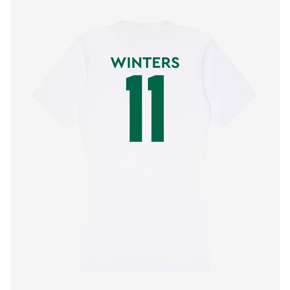 Illinois Wesleyan - NCAA Football : Deon Winters - Women's V-Neck T-Shirt-1