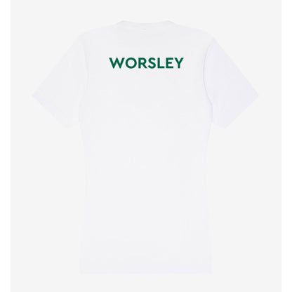 Illinois Wesleyan - NCAA Women's Swimming & Diving : Sarah Worsley - Women's V-Neck T-Shirt-1