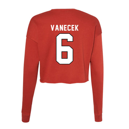 Tampa - NCAA Baseball : Walker Vanecek - Women's Cropped Crew Fleece-3