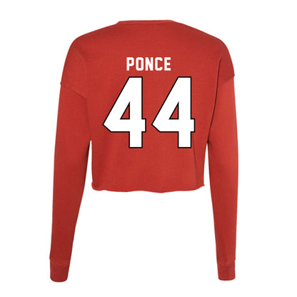 Tampa - NCAA Baseball : Jesse Ponce - Women's Cropped Crew Fleece-2