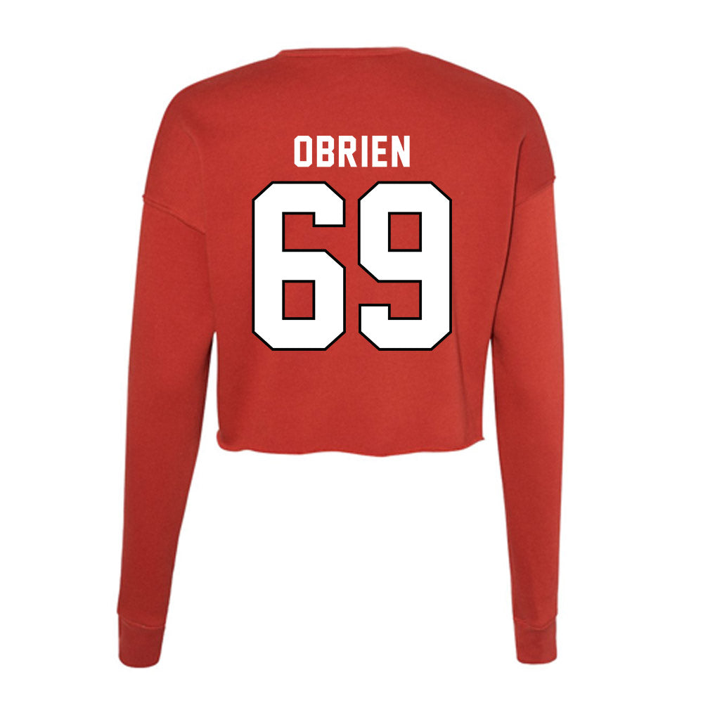 Tampa - NCAA Men's Lacrosse : Connor OBrien - Women's Cropped Crew Fleece-3