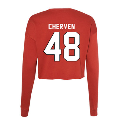 Tampa - NCAA Men's Lacrosse : Carson Cherven - Women's Cropped Crew Fleece-3
