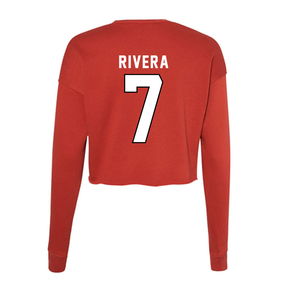 Tampa - NCAA Baseball : Hector Rivera - Women's Cropped Crew Fleece-2