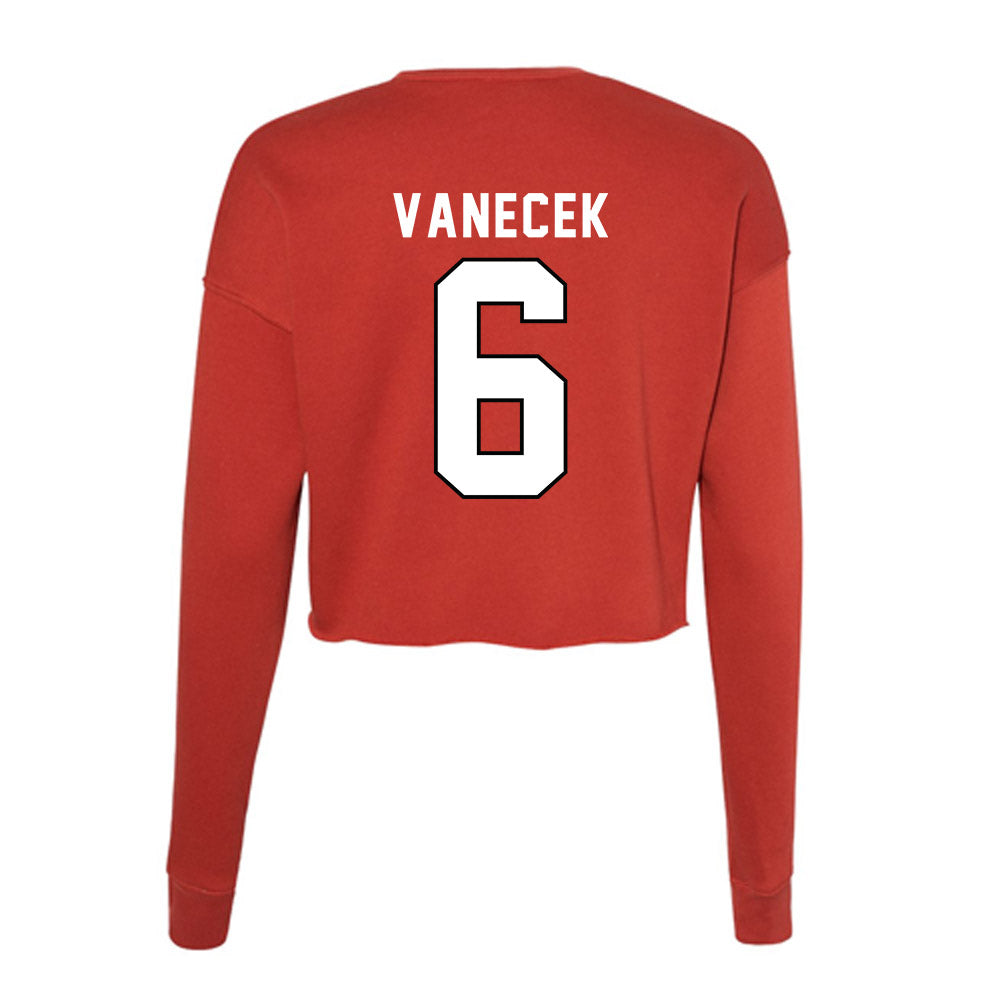 Tampa - NCAA Baseball : Walker Vanecek - Women's Cropped Crew Fleece-2
