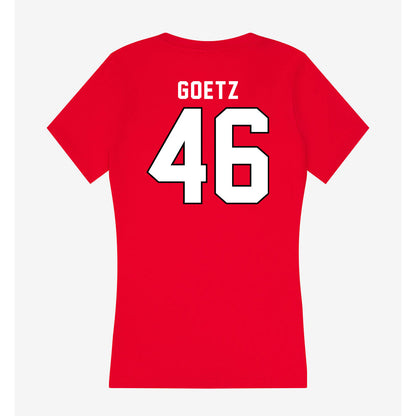 Tampa - NCAA Men's Lacrosse : Brady Goetz - Women's V-Neck T-Shirt-1