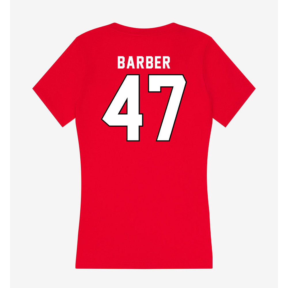 Tampa - NCAA Men's Lacrosse : Jake Barber - Women's V-Neck T-Shirt-1