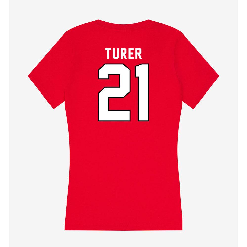 Tampa - NCAA Baseball : Jake Turer - Women's V-Neck T-Shirt-1