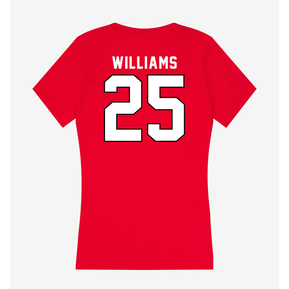 Tampa - NCAA Beach Volleyball : Angel Williams - Women's V-Neck T-Shirt-1