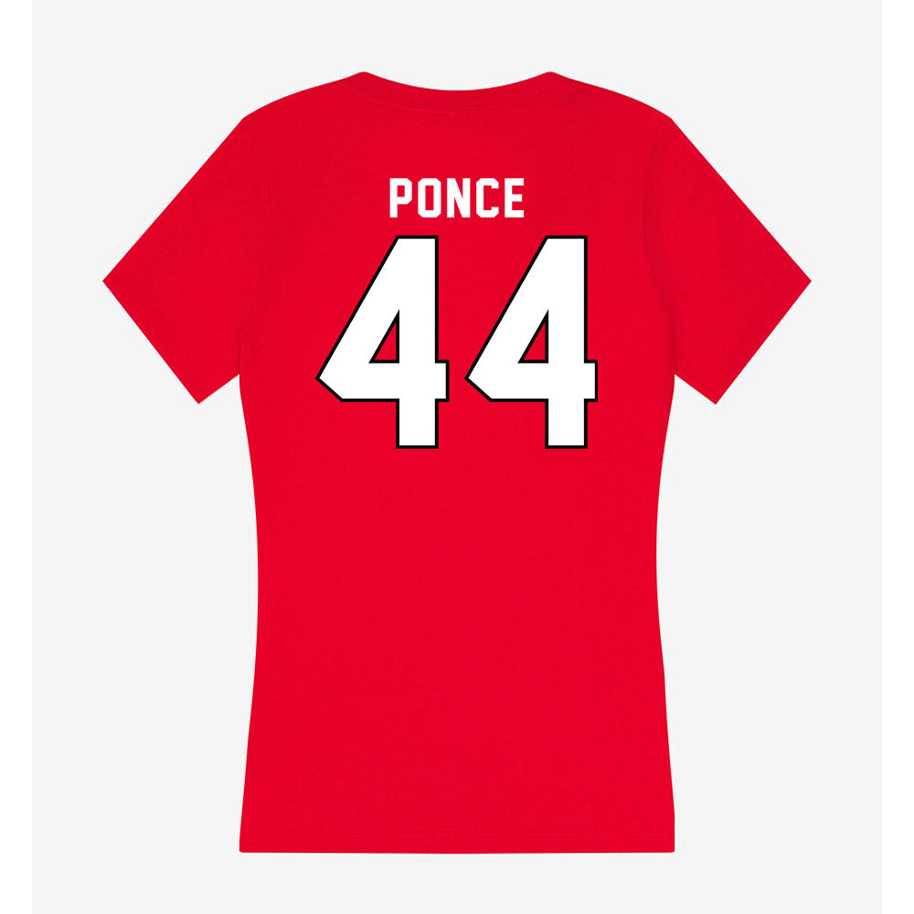 Tampa - NCAA Baseball : Jesse Ponce - Women's V-Neck T-Shirt-1