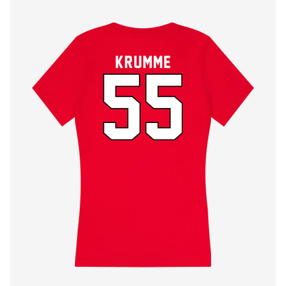 Tampa - NCAA Men's Lacrosse : Max Krumme - Women's V-Neck T-Shirt-1
