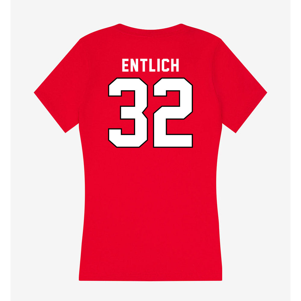 Tampa - NCAA Men's Soccer : Jacob Entlich - Women's V-Neck T-Shirt-1