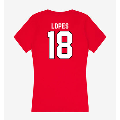 Tampa - NCAA Men's Soccer : Rodrigo Lopes - Women's V-Neck T-Shirt-1