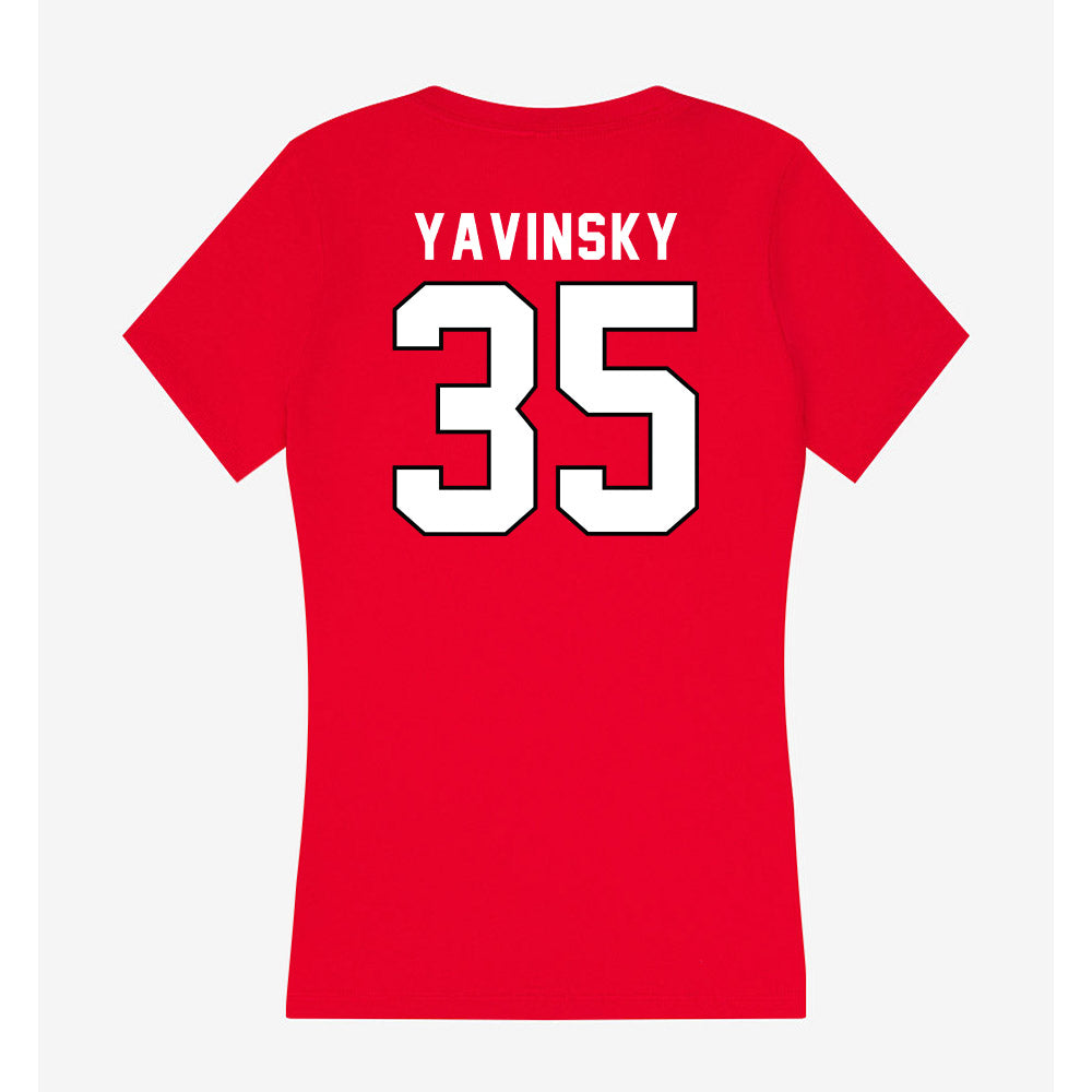 Tampa - NCAA Men's Lacrosse : Thomas Yavinsky - Women's V-Neck T-Shirt-1
