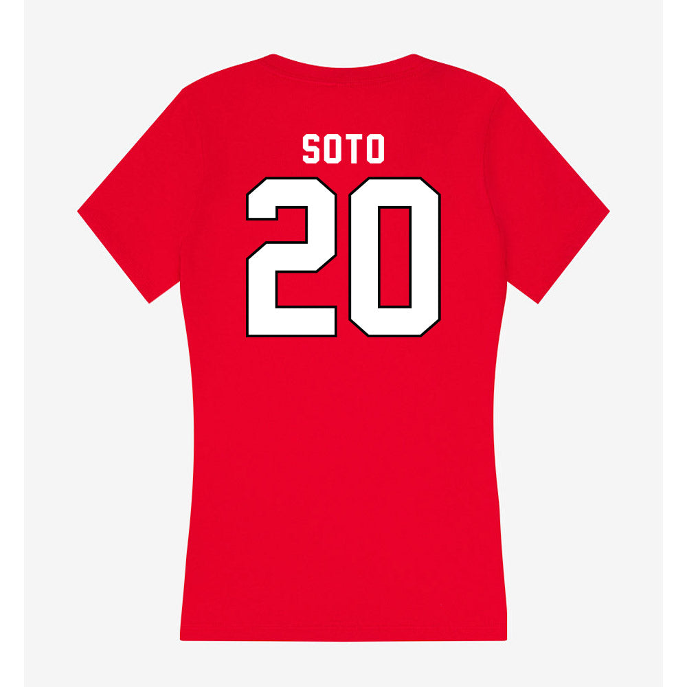 Tampa - NCAA Baseball : Javier Soto - Women's V-Neck T-Shirt-1
