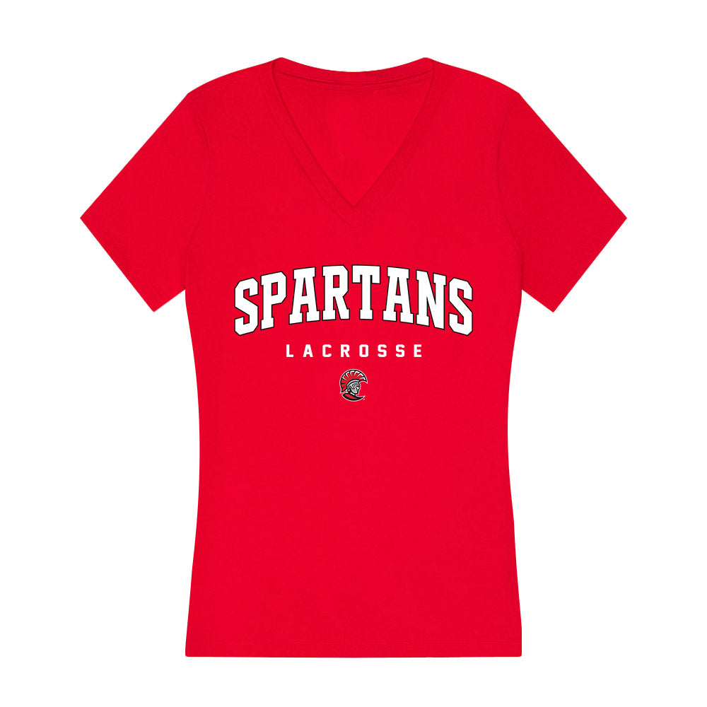 Tampa - NCAA Men's Lacrosse : Jake Barber - Women's V-Neck T-Shirt-0