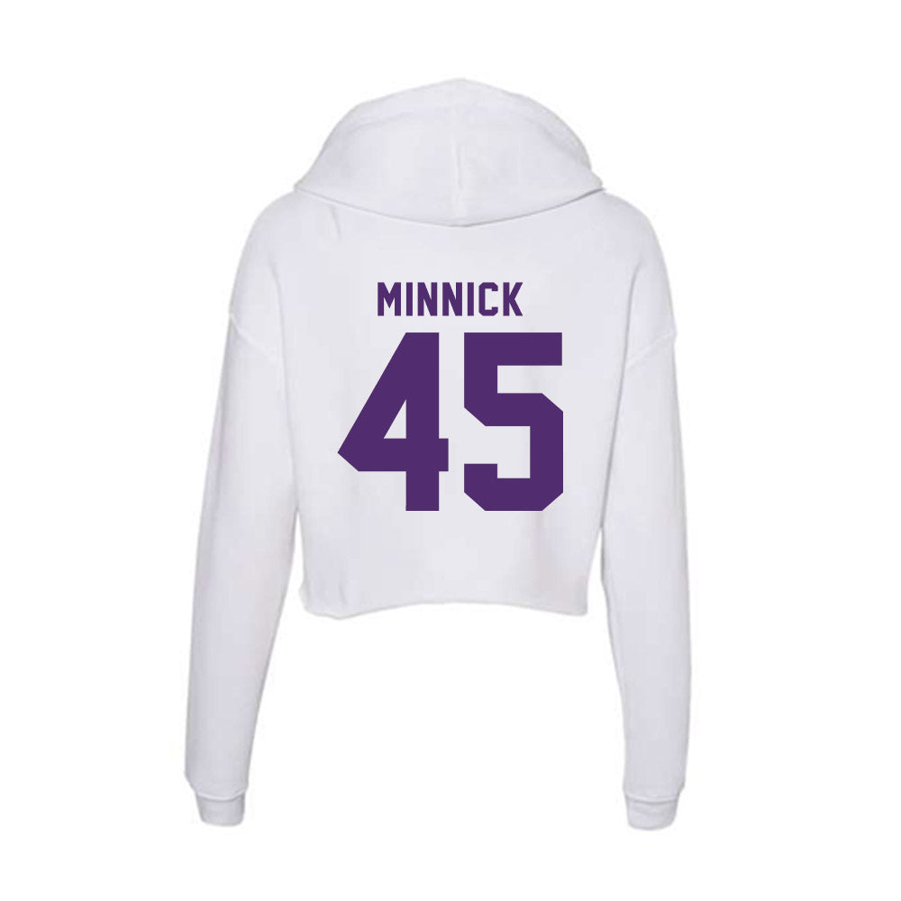 Albion - NCAA Football : Frank Minnick - Women's Crop Fleece Hoodie-1