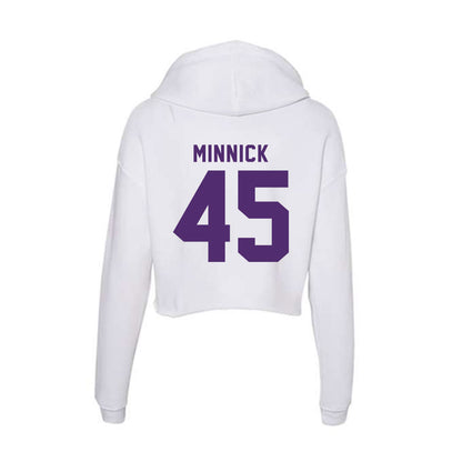 Albion - NCAA Football : Frank Minnick - Women's Crop Fleece Hoodie-1
