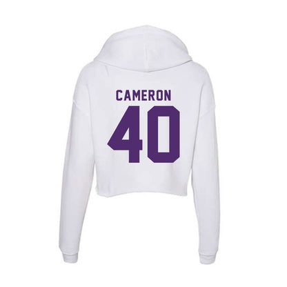 Albion - NCAA Football : Gage Cameron - Women's Crop Fleece Hoodie-1