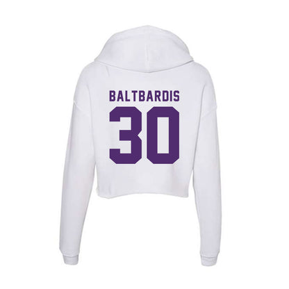 Albion - NCAA Men's Soccer : Otto Baltbardis - Women's Crop Fleece Hoodie-1