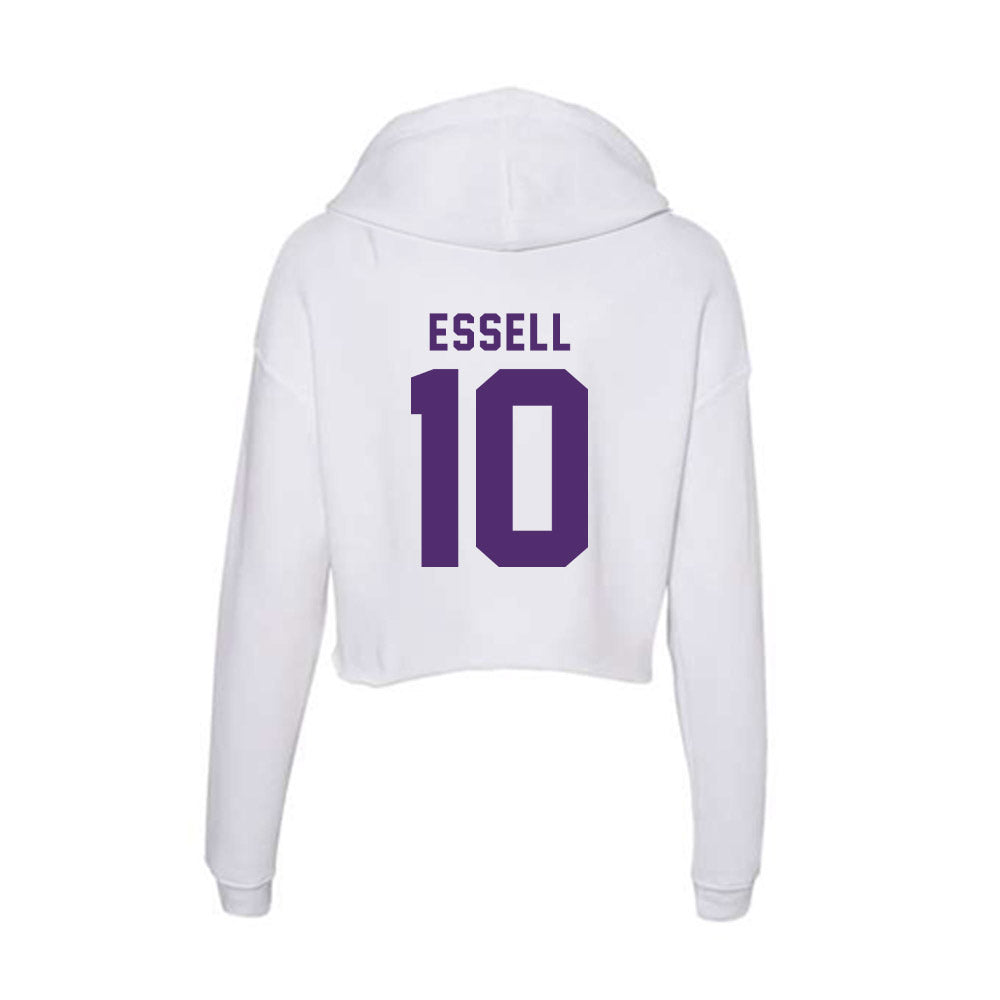 Albion - NCAA Men's Basketball : Cameron Essell - Women's Crop Fleece Hoodie-1