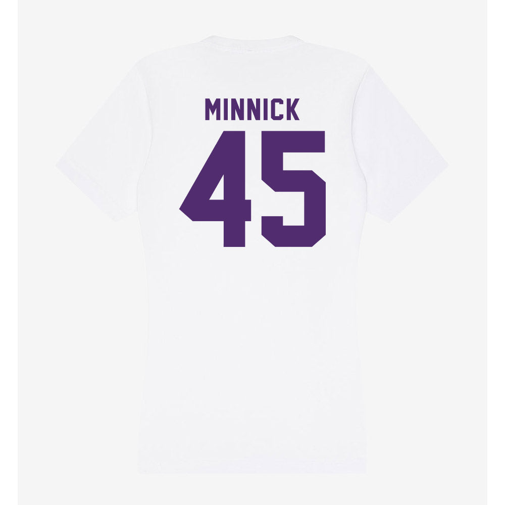 Albion - NCAA Football : Frank Minnick - Women's V-Neck T-Shirt-1