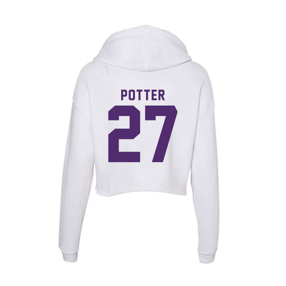 Albion - NCAA Football : Jayden Potter - Women's Crop Fleece Hoodie-1
