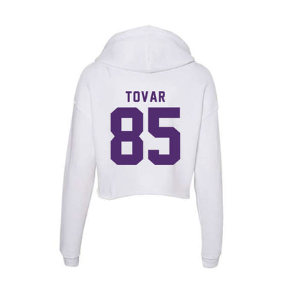 Albion - NCAA Football : Danny Tovar - Women's Crop Fleece Hoodie-1
