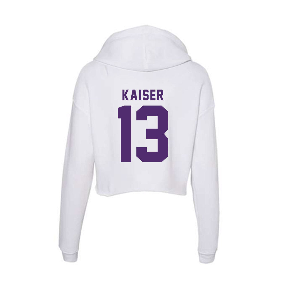 Albion - NCAA Men's Soccer : Diego Kaiser - Women's Crop Fleece Hoodie-1