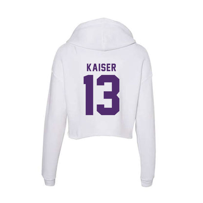 Albion - NCAA Men's Soccer : Diego Kaiser - Women's Crop Fleece Hoodie-1