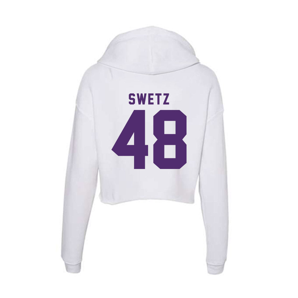 Albion - NCAA Football : Landen Swetz - Women's Crop Fleece Hoodie-1