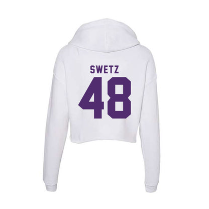 Albion - NCAA Football : Landen Swetz - Women's Crop Fleece Hoodie-1