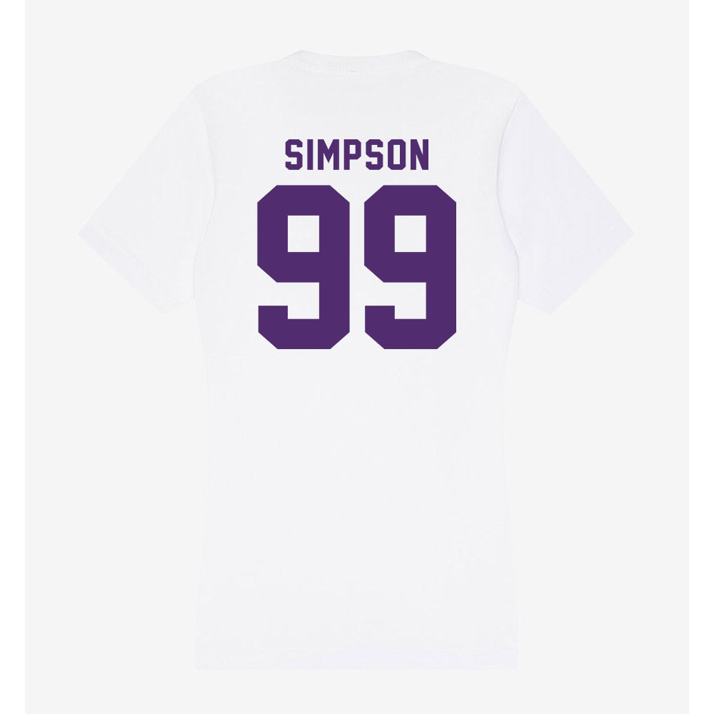 Albion - NCAA Football : Tayshaun Simpson - Women's V-Neck T-Shirt-1