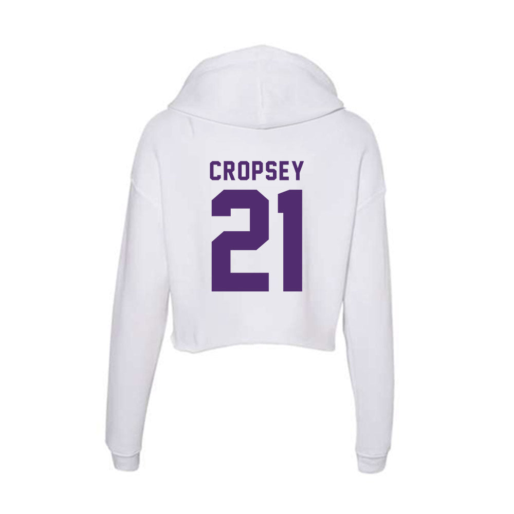 Albion - NCAA Football : Cameron Cropsey - Women's Crop Fleece Hoodie-1