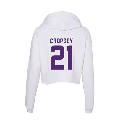 Albion - NCAA Football : Cameron Cropsey - Women's Crop Fleece Hoodie-1