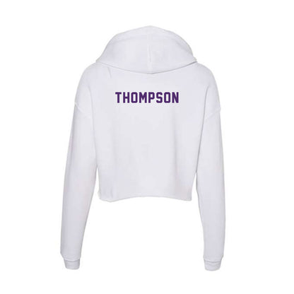 Albion - NCAA Men's Swimming & Diving : Cameron Thompson - Women's Crop Fleece Hoodie-1
